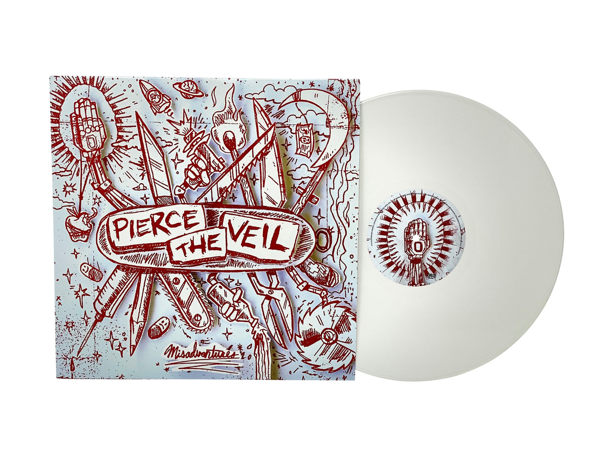 Pierce The Veil Misadventures Limited Edition White Colored Vinyl Pale Blue Dot Records 