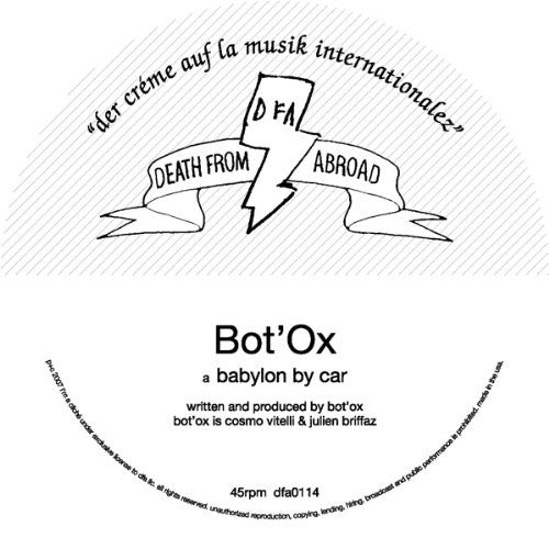 the album cover for Botox - Babylon By Car