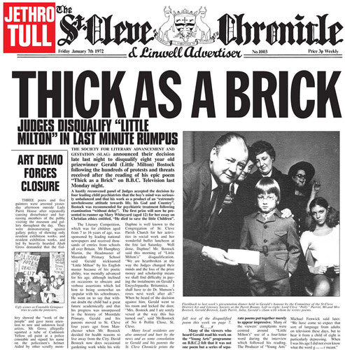 the album cover for Jethro Tull - Thick As A Brick [Vinyl]