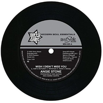 the album cover for Angie Stone - Wish I Didn't Miss You [Import Vinyl Single]