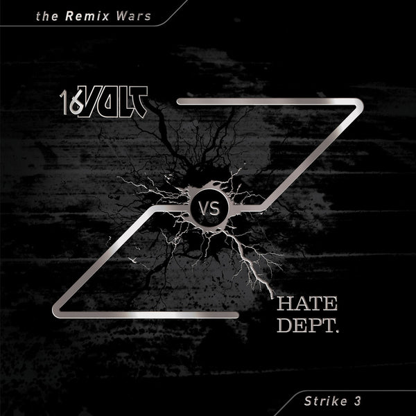 the album cover for 16 Volt Vs Hate Dept - Remix Wars 3 [Colored Vinyl] (Red)