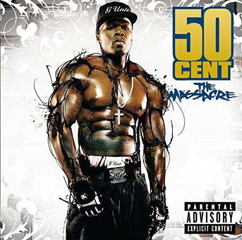 the album cover for 50 Cent - The Massacre