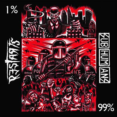the album cover for Subhumans / Restarts - Split