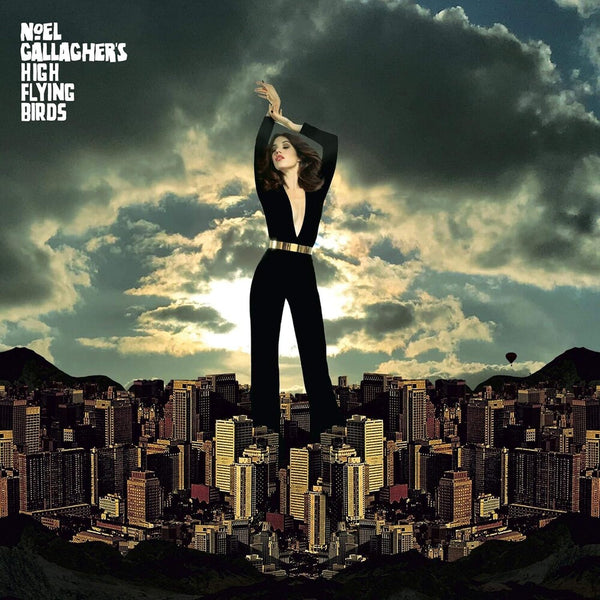 the album cover for Noel Gallagher's High Flying Birds - Blue Moon Rising EP [Indie Exclusive Limited Edition Gold Vinyl]