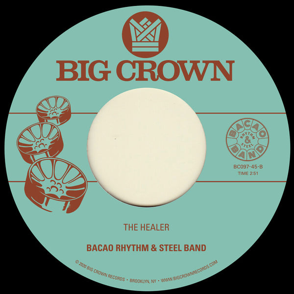 the album cover for Bacao Rhythm & Steel Band - My Jamaican Dub B/ w The Healer [Limited Edition Vinyl Single]