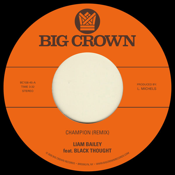 the album cover for Liam Bailey - Champion (Remix) / Ugly Truth (Remix)