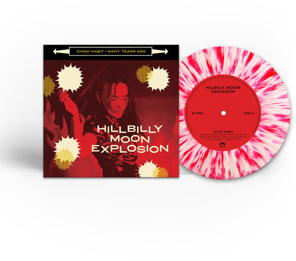 the album cover for Hillbilly Moon Explosion - Chick Habit [Colored Vinyl] (Red) (Wht)