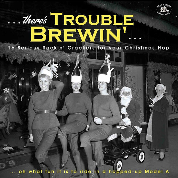 the album cover for There's Trouble Brewin': 16 Serious Rocki' / Var - There's Trouble Brewin': 16 Serious Rocki' / Var