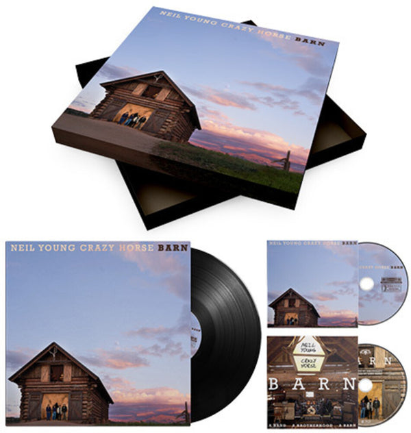 the album cover for Neil Young with Crazy Horse - Barn [Deluxe Edition LP/CD/Blu-ray]