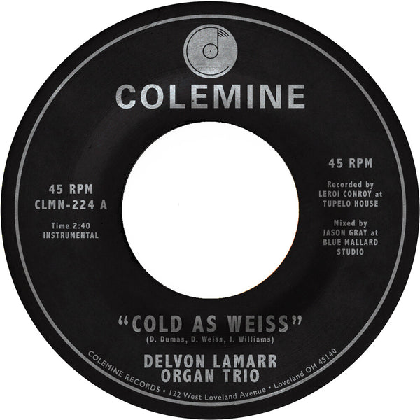 the album cover for Delvon Lamarr Organ Trio - Cold As Weiss - Single [Vinyl]