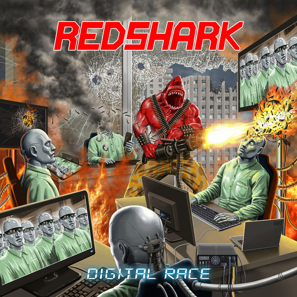 the album cover for Redshark - Digital Race (Red) [Colored Vinyl] [Limited Edition] (Red)