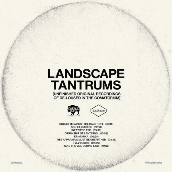 the album cover for The Mars Volta - Landscape Tantrums: Unfinished Original Recordings Of De-Loused In The Comatorium - Clear Vinyl