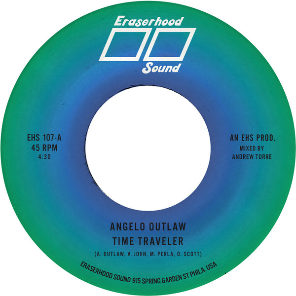 the album cover for Angelo Outlaw - Time Traveler - Clear [Colored Vinyl] [Clear Vinyl]