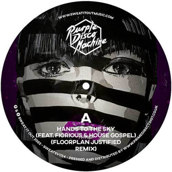 the album cover for Purple Disco Machine - Hands To The Sky Floorplan Remix