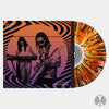 the album cover for Moon Duo - Live At Levitation [Indie Exclusive Limited Edition Orange Crush w/ Heavy Bone & Black Splatter LP]