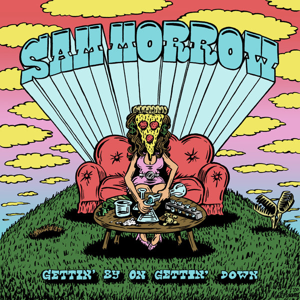 the album cover for Sam Morrow - Gettin' By On Gettin' Down [Green In Yellow LP]