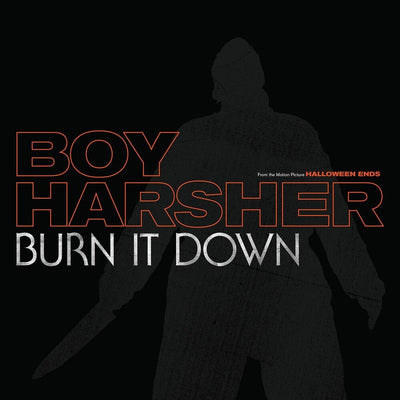 the album cover for Boy Harsher - Burn It Down EP [Pumpkin Orange Vinyl]