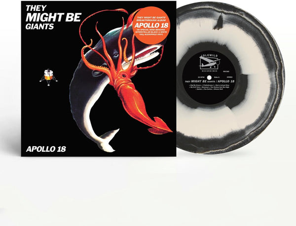 the album cover for They Might Be Giants - Apollo 18 [Limited Edition Interslellar Black & White LP]