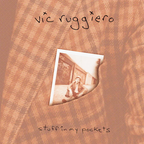 the album cover for Vic Ruggiero - Stuff In My Pockets - Blood Red
