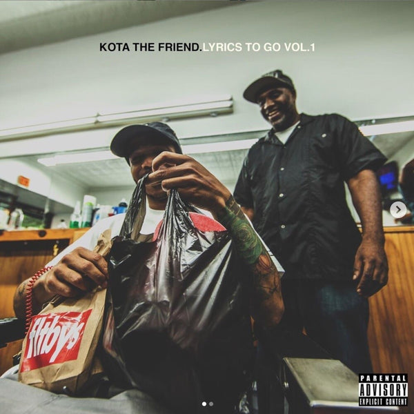 the album cover for Kota the Friend - Lyrics To Go Vol. 1 (10in)