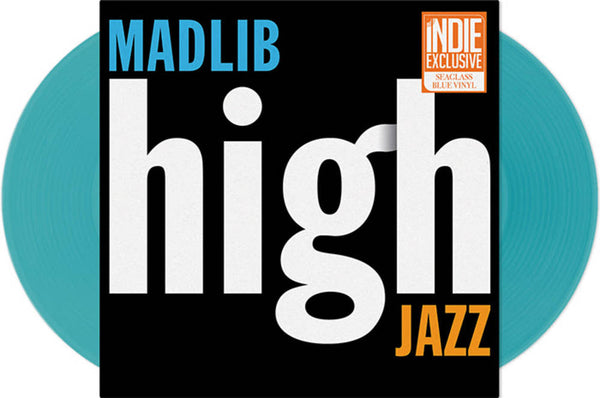 the album cover for Madlib - High Jazz - Medicine Show #7 [RSD Essential Indie Colorway Seaglass Blue 2LP]