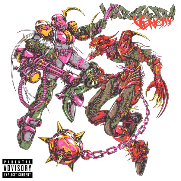 the album cover for Wargasm (UK) - Venom [Indie Exclusive Limited Edition Translucent Ruby LP]
