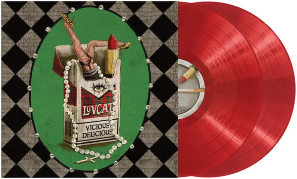 the album cover for Luvcat - Vicious Delicious [Indie Exclusive transparent red 2LP]