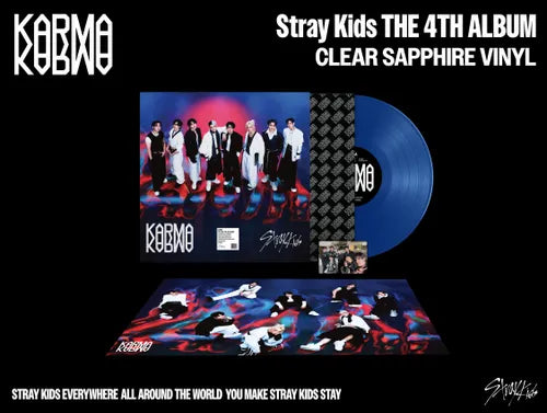 Stray Kids - KARMA [CLEAR SAPPHIRE VINYL] - Pale Blue Dot Records