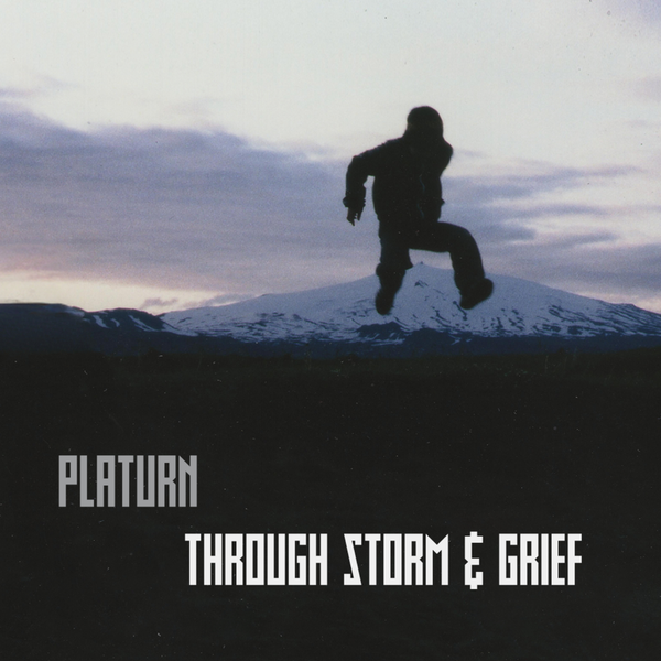 the album cover for DJ Platurn - Through Storm & Grief - Icy Marble Eco-Mix [Colored Vinyl]