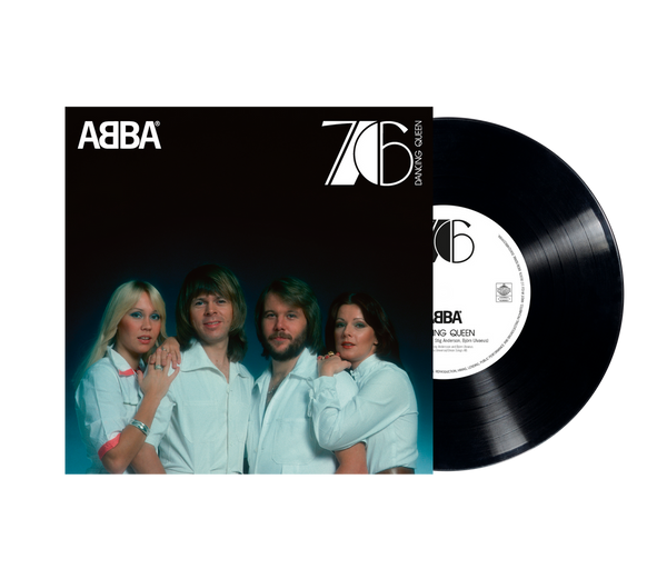 the album cover for ABBA - Dancing Queen (50th Anniversary) [Black]