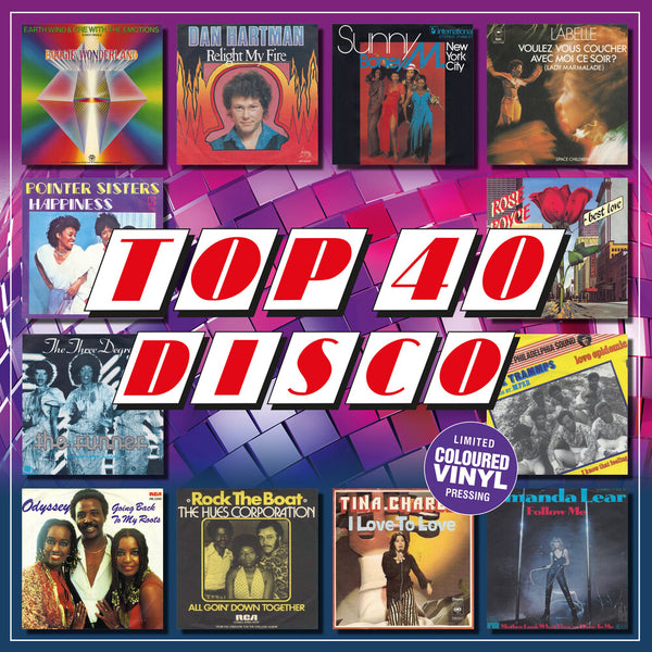 the album cover for Top 40 Disco / Various - Top 40 Disco / Various [Colored Vinyl] (Ofgv) (Spla) (Hol)