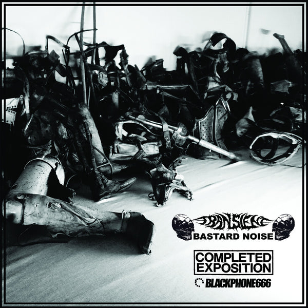 the album cover for Transient & Bastard Noise - Completed Exposition & Blackphone666 - Split