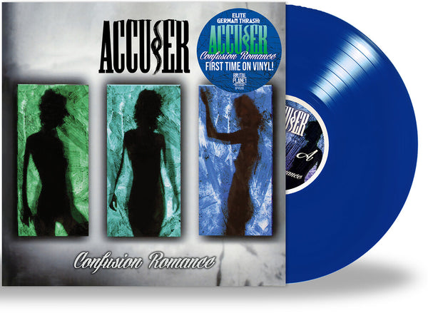the album cover for Accuser - Confusion Romance (Blue) [Colored Vinyl]
