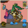the album cover for Strfkr - Running Around - Skeletron Mix [Colored Vinyl] (Wht) [Download Included]