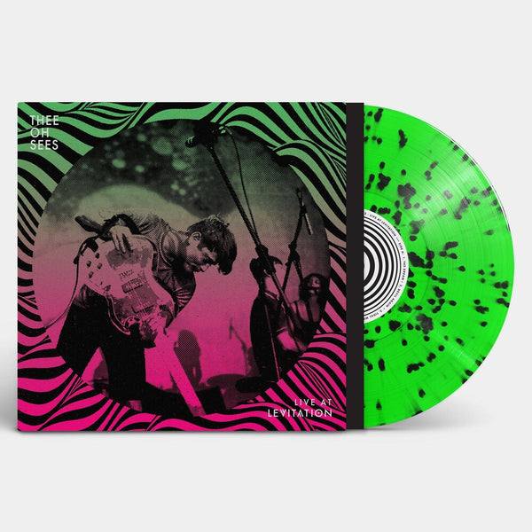 the album cover for Thee Oh Sees - Live At Levitation [Indie Exclusive Limited Edition Neon Green w/Black Splatter]