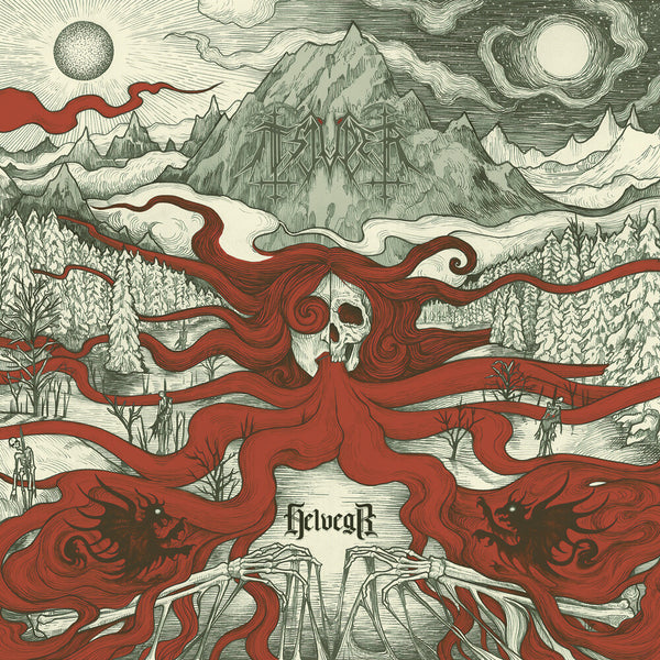 the album cover for Tsjuder - Helvegr [Clear Vinyl] (Gate) (Uk)