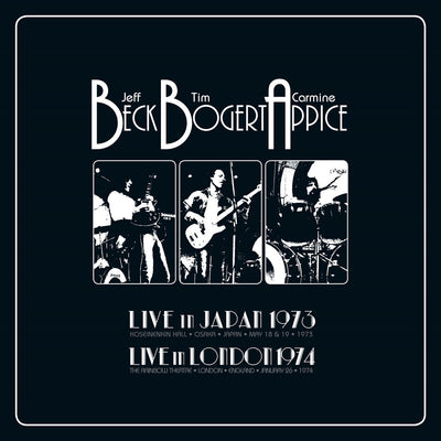 the album cover for Beck Bogert & Appice - Live 1973 & 1974