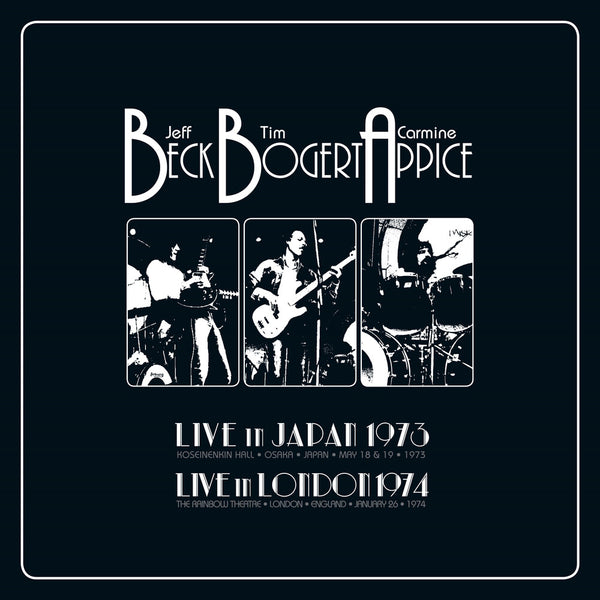 the album cover for Beck Bogert & Appice - Live 1973 & 1974