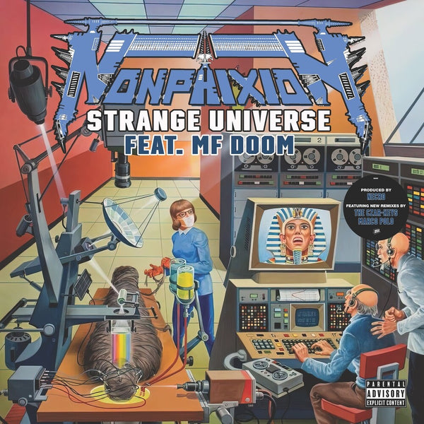 the album cover for Non Phixion - Strange Universe Feat. Mf Doom