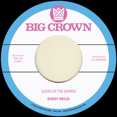 the album cover for Bobby Oroza - Queen Of The Barrio B/W Goddess