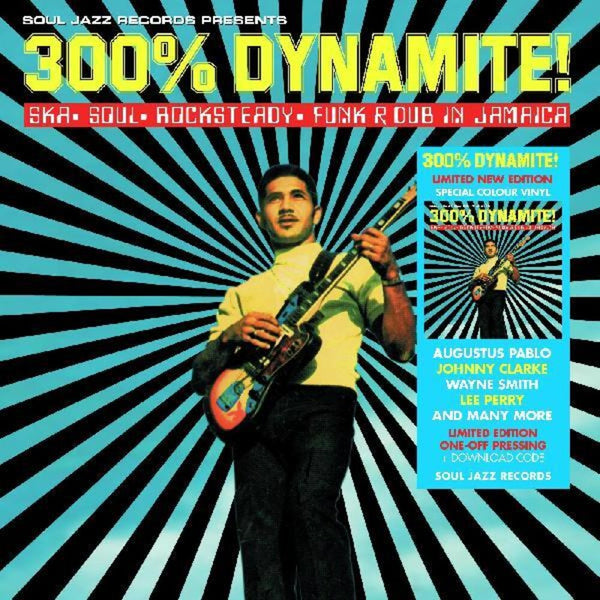 the album cover for Soul Jazz Records Presents - 300% Dynamite Ska Soul Rocksteady Funk And Dub 