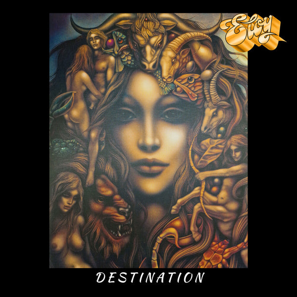 the album cover for Eloy - Destination