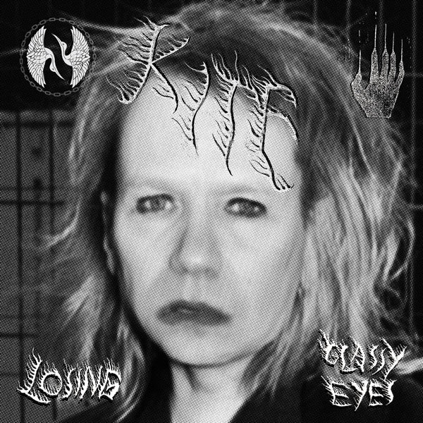 the album cover for Kite - Losing / Glassy Eyes (Blk)
