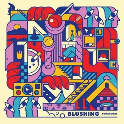 the album cover for Blushing - Sugarcoat - Red