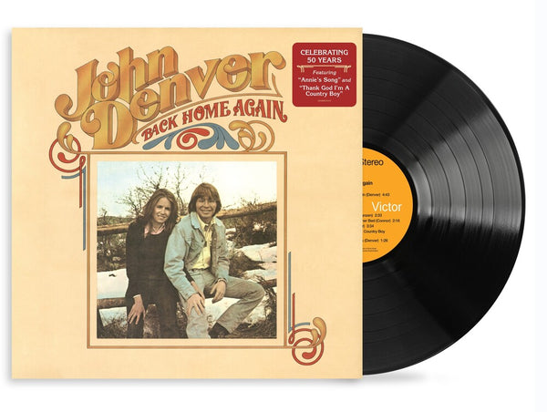 the album cover for John Denver - Back Home Again [LP]