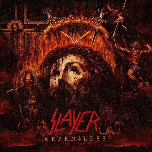 Slayer - Repentless -(Limited Edition Translucent Orange, Yellow, & Black Splatter Colored Vinyl) - Pale Blue Dot Records