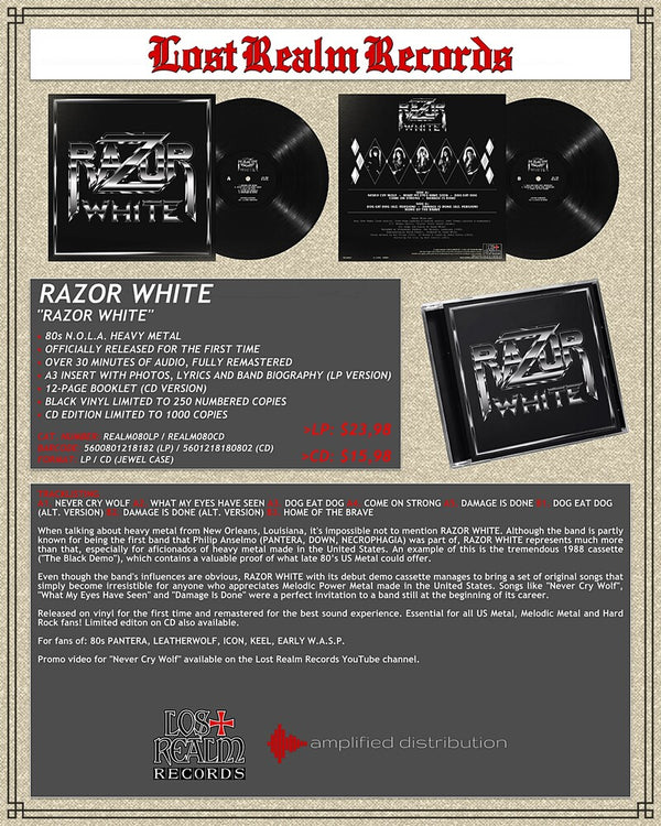 the album cover for Razor White - Razor White