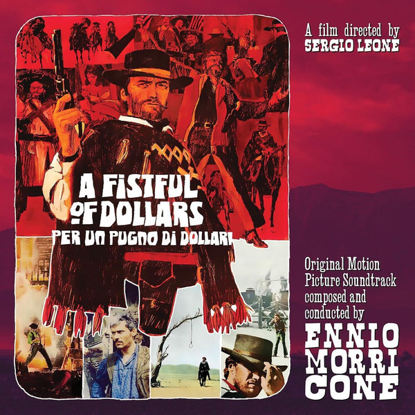 the album cover for Ennio Morricone  (Colv) (Ltd) (Red) (Ita) - Fistful Of Dollars - O.S.T. [Colored Vinyl] [Limited Edition] (Red)