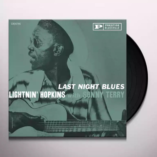 the album cover for Lightnin' Hopkins &amp; Sonny Terry - Last Night Blues (Bluesville Acoustic Sounds Series)  [LP]