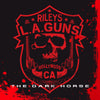 the album cover for L.A. Guns - The Dark Horse [Red & Black Marble LP]